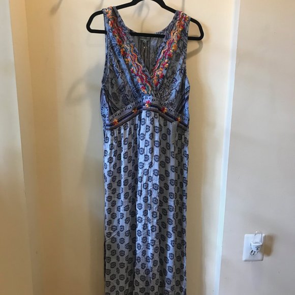 Nostalgia Apparel Embroidered Maxi Tank Dress XL - Picture 2 of 3